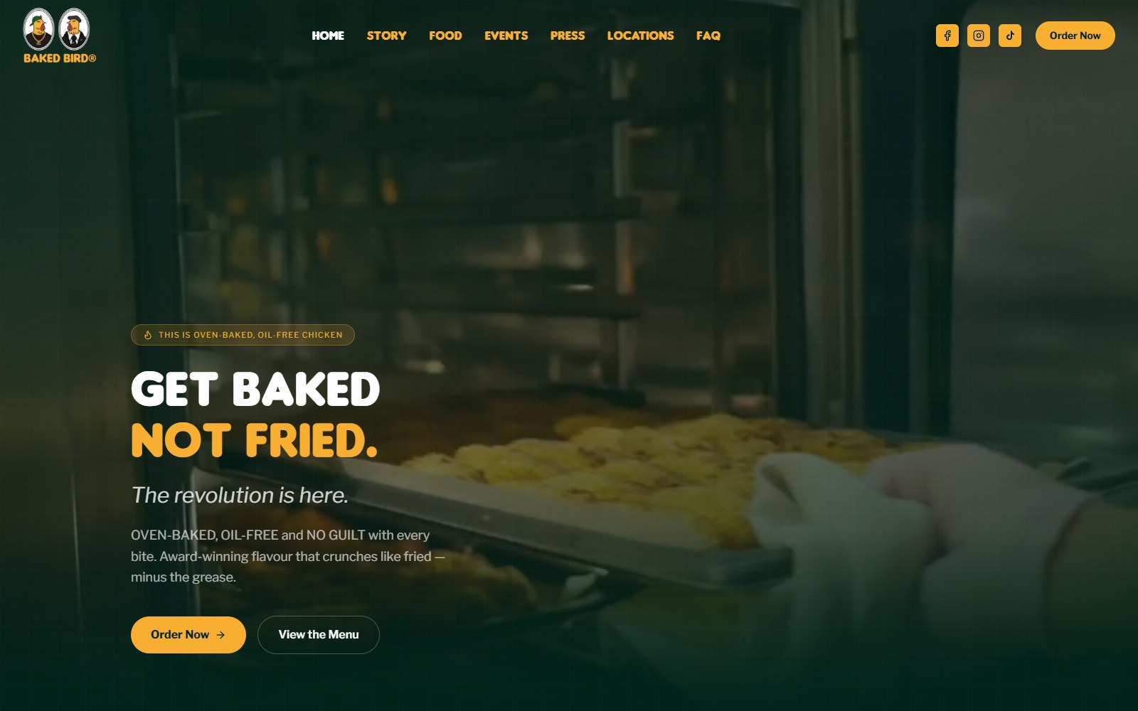 Baked Bird home page