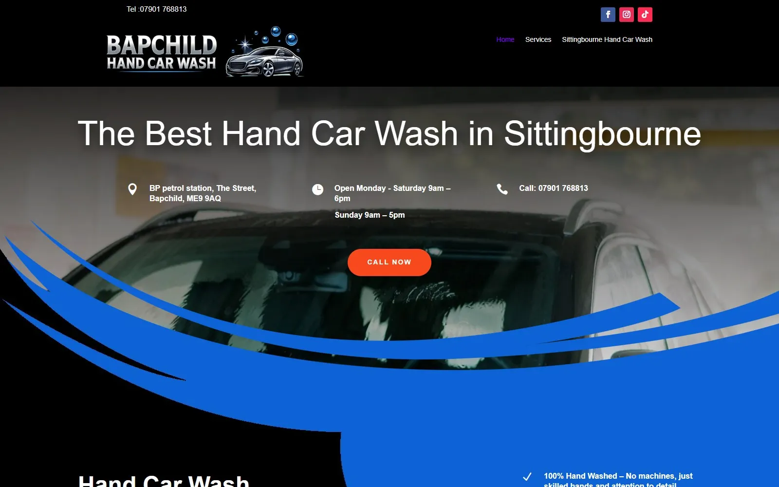 Bapchild Hand Car Wash home page